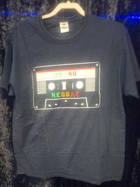 Fruit of the Loom Black Crewneck Tee with Logo Tag